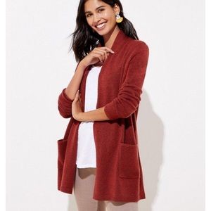 Loft shawl collar pocket cardigan